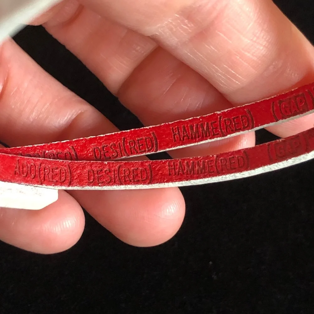 Elegant White Bracelet with Red Bead and Inspirational “Red” Quotes